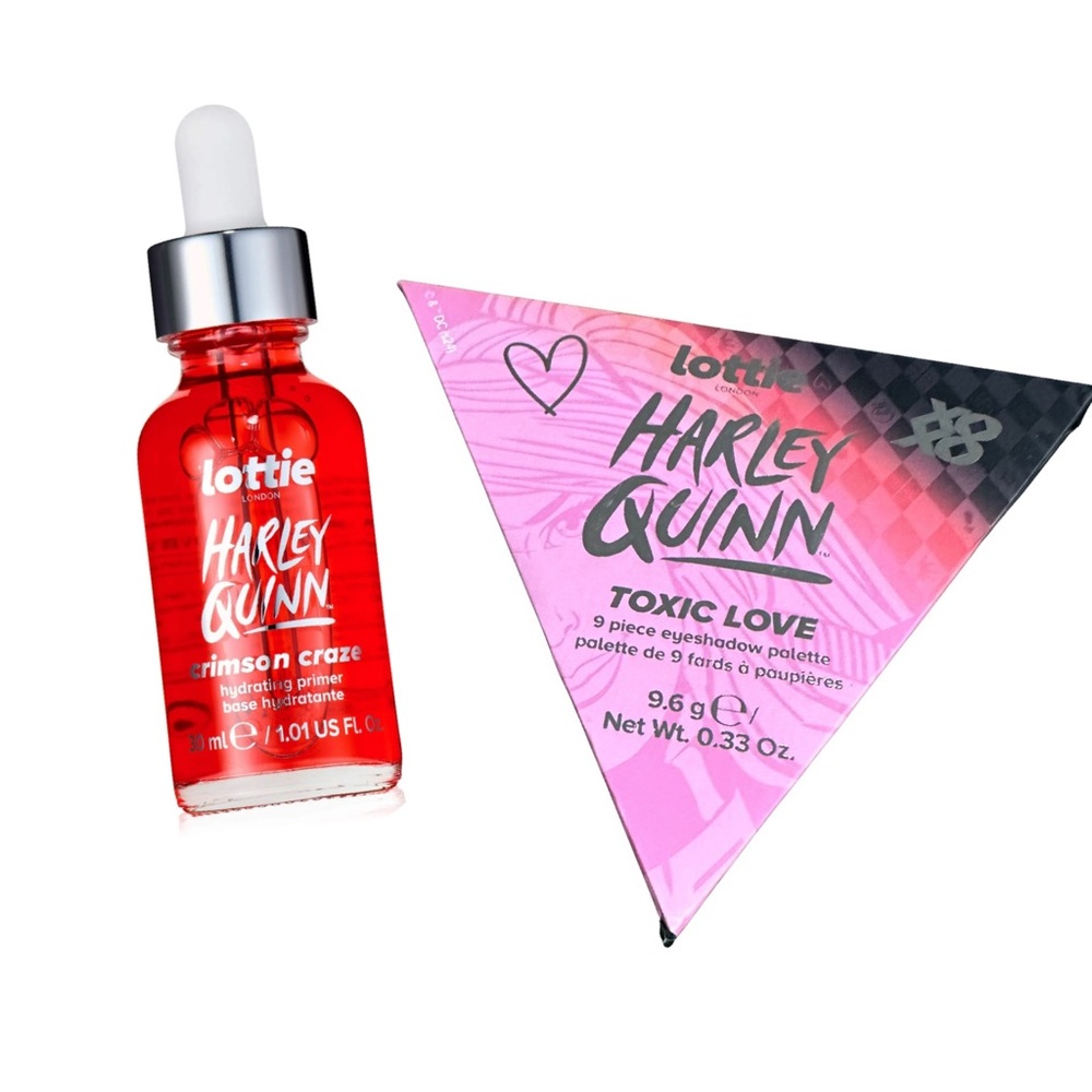 NEW Lottie Cosmetic Bundle , Harley Quinn Toxic Love Eye Shadow Palette & Primer